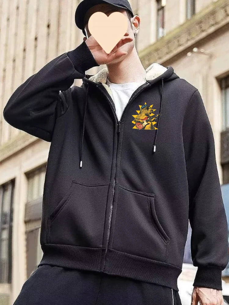 Moletom Capivara Kawaii com Zíper | Fleece Grosso e Quentinho para Homens e Mulheres