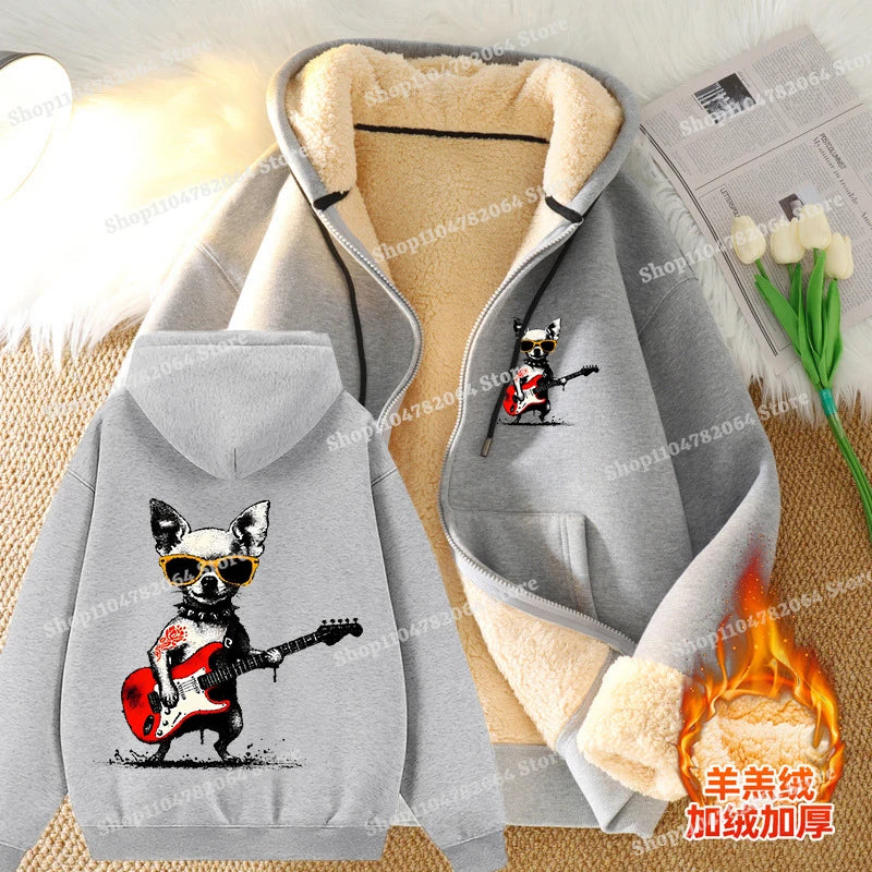 Moletom Capivara Kawaii com Zíper | Fleece Grosso e Quentinho para Homens e Mulheres
