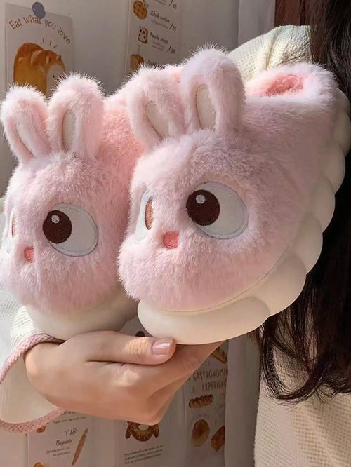 Pantufa Feminina de Pelúcia Coelho Fofinho FRETE GRÁTIS| Antiderrapante, Quentinha e Confortável para Uso Interno